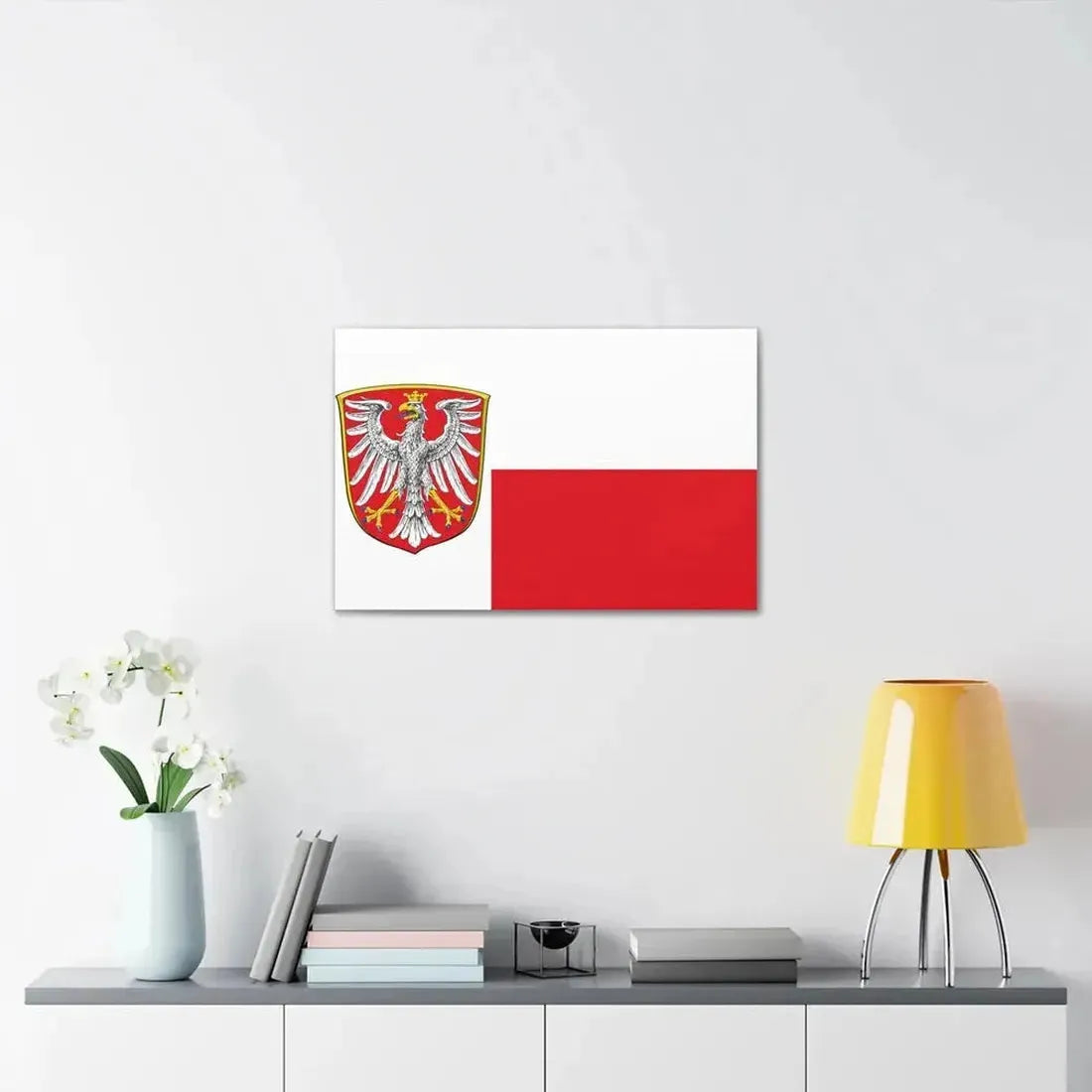 Flag of Frankfurt am Main Germany - Canvas Wall Art - The Sticker Space