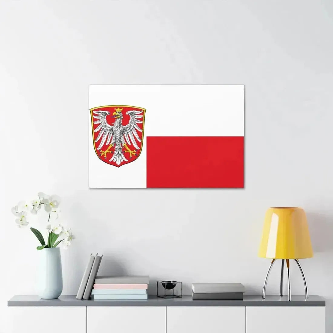 Flag of Frankfurt am Main Germany - Canvas Wall Art - The Sticker Space
