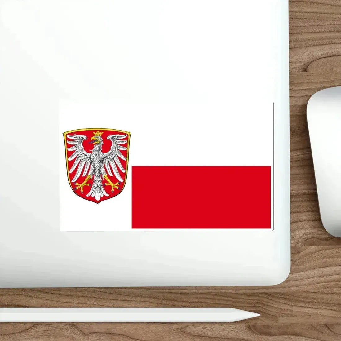 Flag of Frankfurt am Main Germany STICKER Vinyl Die-Cut Decal - The Sticker Space