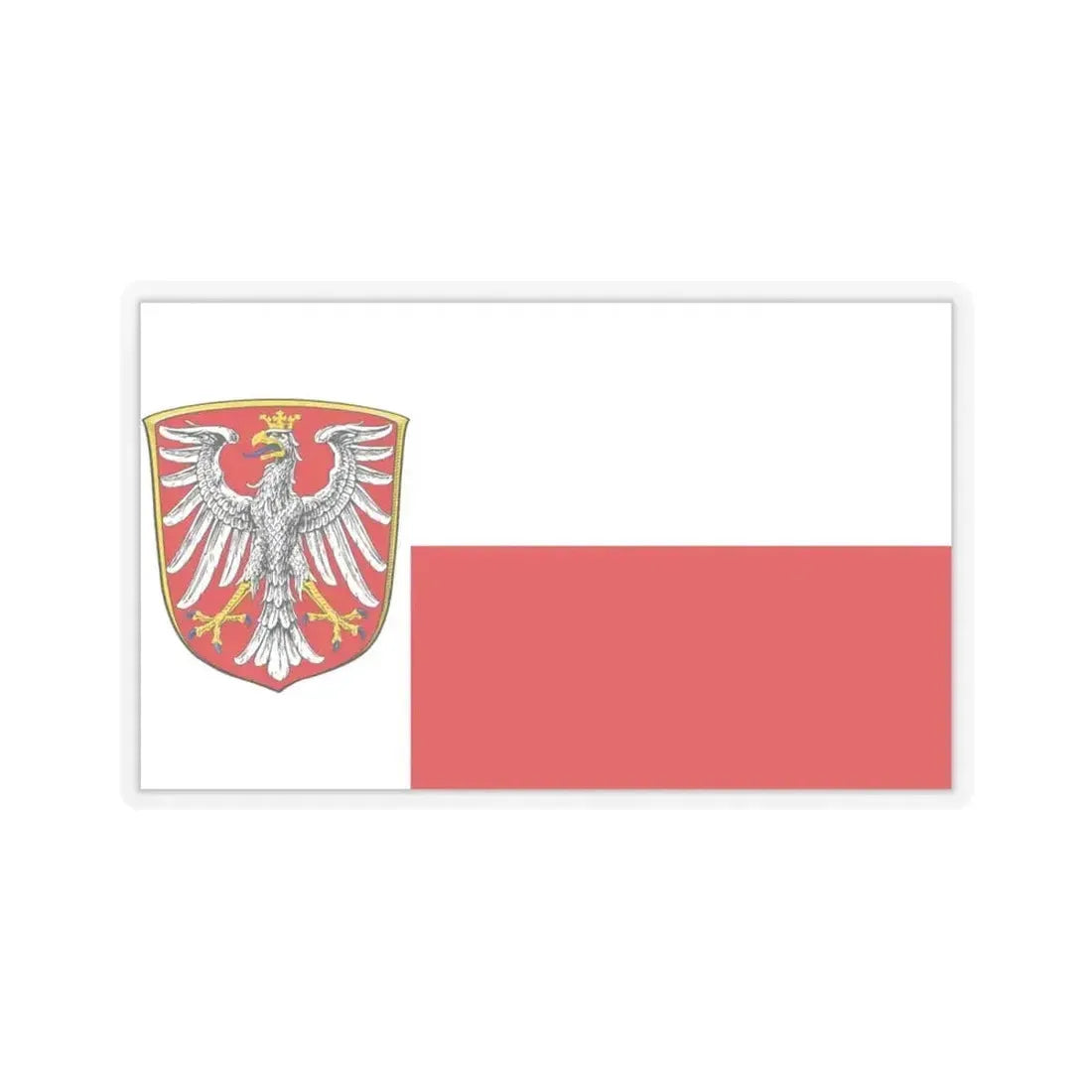 Flag of Frankfurt am Main Germany - STICKER Vinyl Kiss-Cut Decal 4 Inch Transparent - The Sticker Space