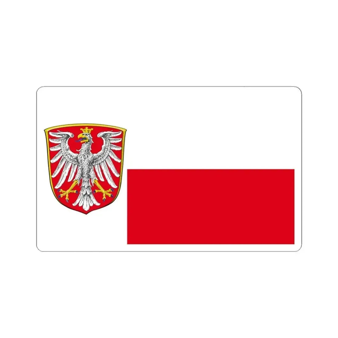 Flag of Frankfurt am Main Germany - STICKER Vinyl Kiss-Cut Decal 6 Inch White - The Sticker Space