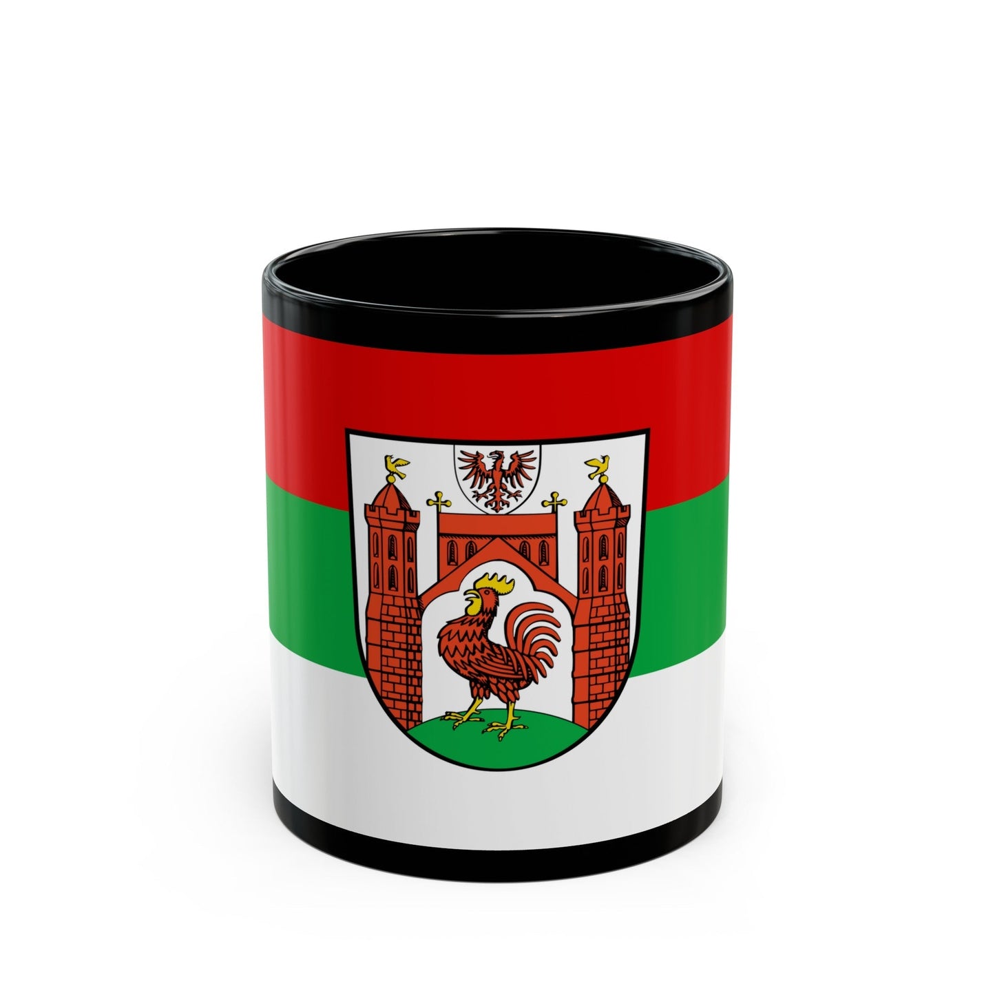 Flag of Frankfurt an der Oder Germany - Black Coffee Mug-11oz-The Sticker Space