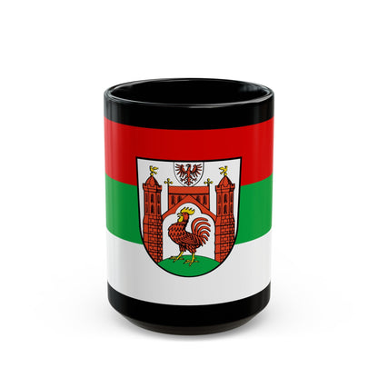 Flag of Frankfurt an der Oder Germany - Black Coffee Mug-15oz-The Sticker Space