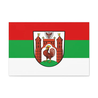 Flag of Frankfurt an der Oder Germany - Canvas Wall Art 24″ x 16″ 1.25" - The Sticker Space