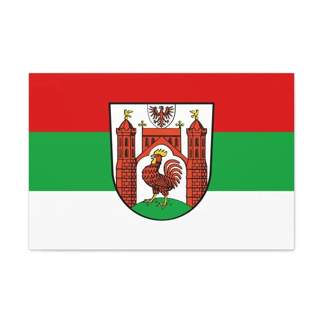 Flag of Frankfurt an der Oder Germany - Canvas Wall Art 30" x 20" 1.25" - The Sticker Space