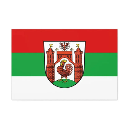 Flag of Frankfurt an der Oder Germany - Canvas Wall Art 30" x 20" 1.25" - The Sticker Space