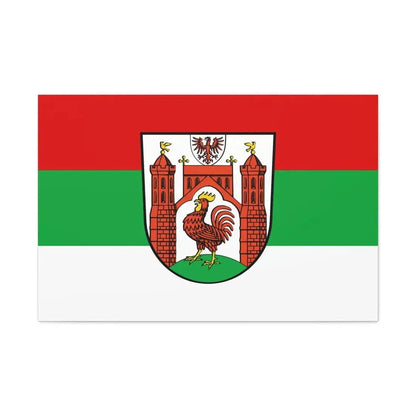 Flag of Frankfurt an der Oder Germany - Canvas Wall Art 36" x 24" 1.25" - The Sticker Space