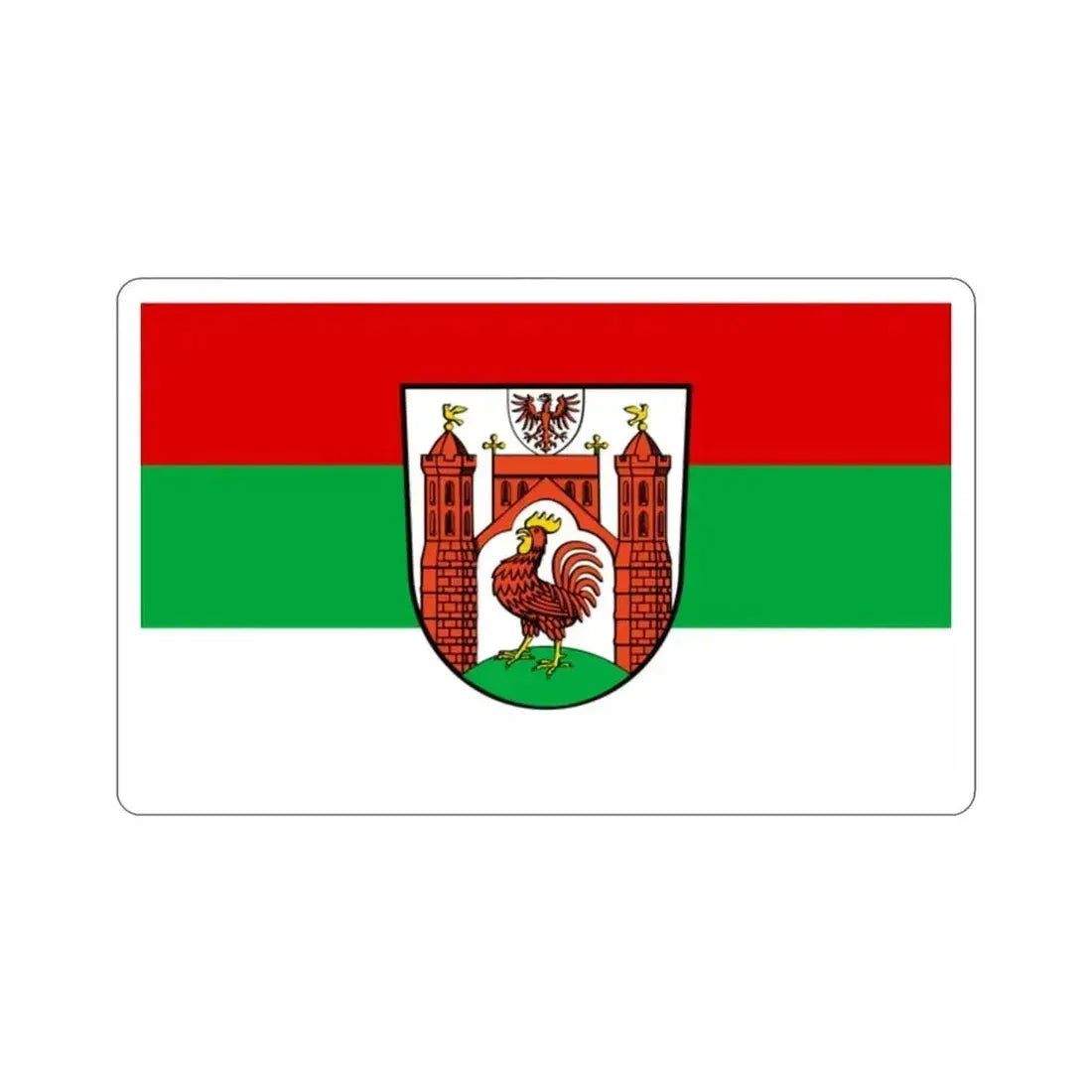 Flag of Frankfurt an der Oder Germany STICKER Vinyl Die-Cut Decal 2 Inch - The Sticker Space