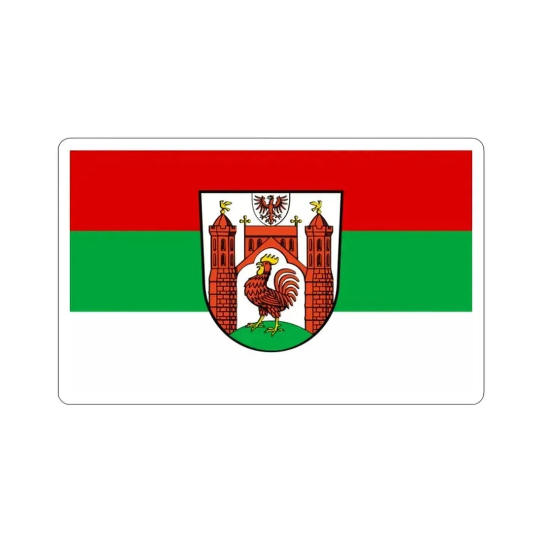 Flag of Frankfurt an der Oder Germany STICKER Vinyl Die-Cut Decal 2 Inch - The Sticker Space