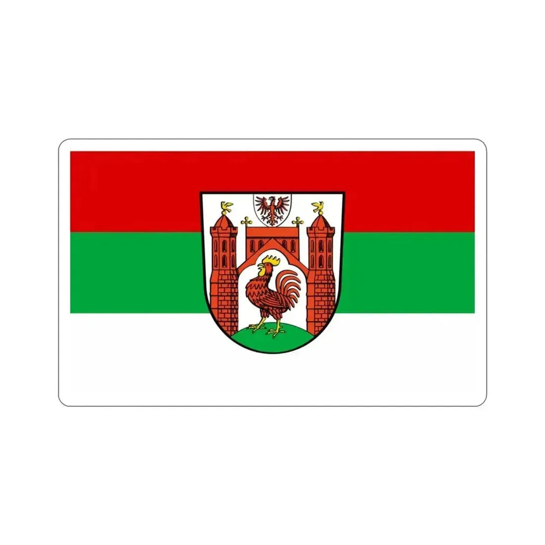 Flag of Frankfurt an der Oder Germany STICKER Vinyl Die-Cut Decal 3 Inch - The Sticker Space