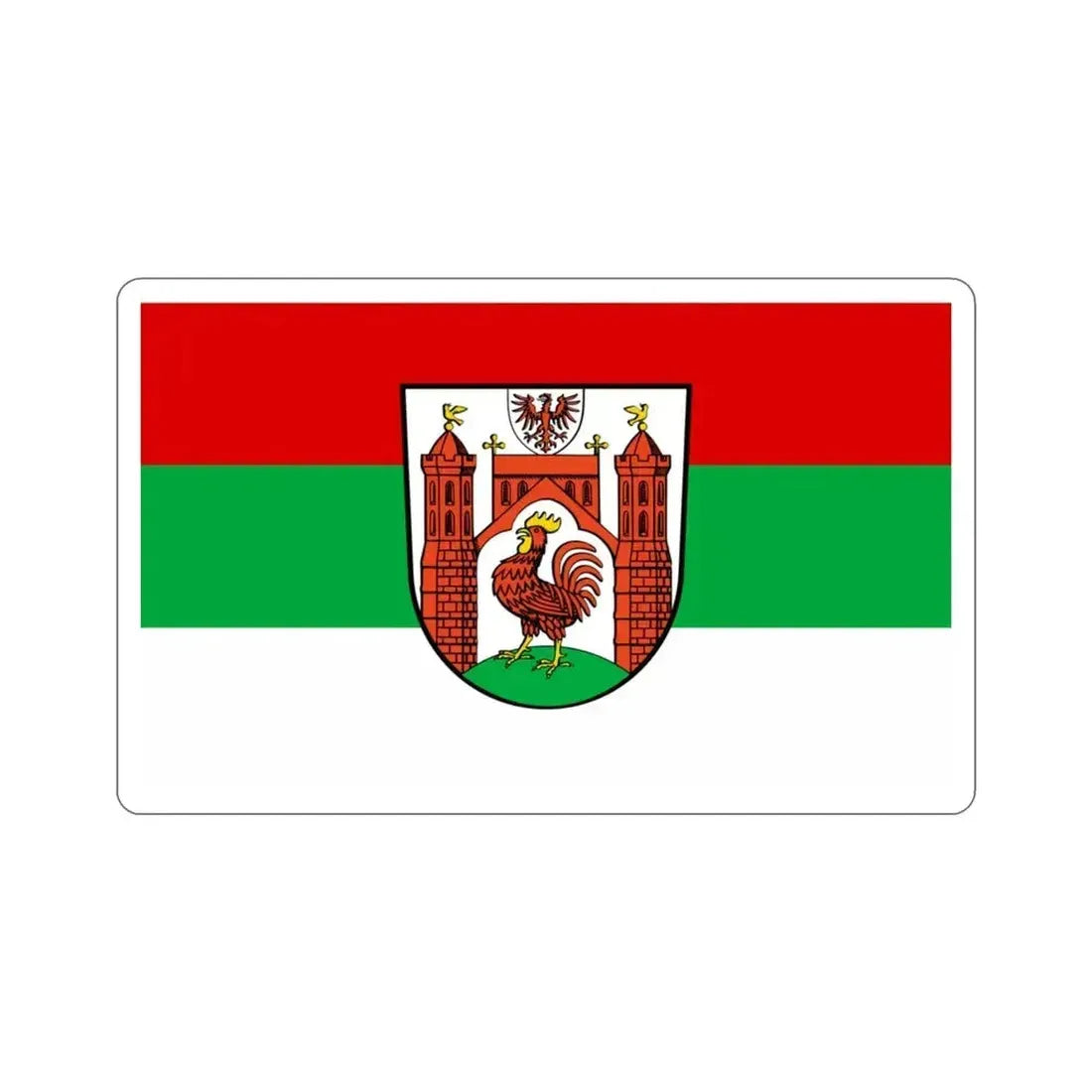 Flag of Frankfurt an der Oder Germany STICKER Vinyl Die-Cut Decal 3 Inch - The Sticker Space