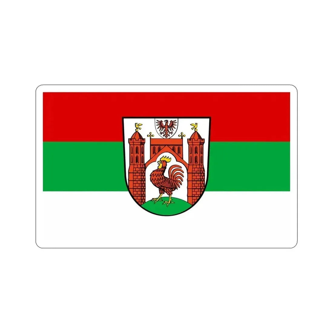 Flag of Frankfurt an der Oder Germany STICKER Vinyl Die-Cut Decal 5 Inch - The Sticker Space