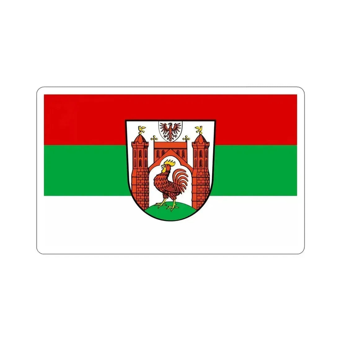 Flag of Frankfurt an der Oder Germany STICKER Vinyl Die-Cut Decal 6 Inch - The Sticker Space