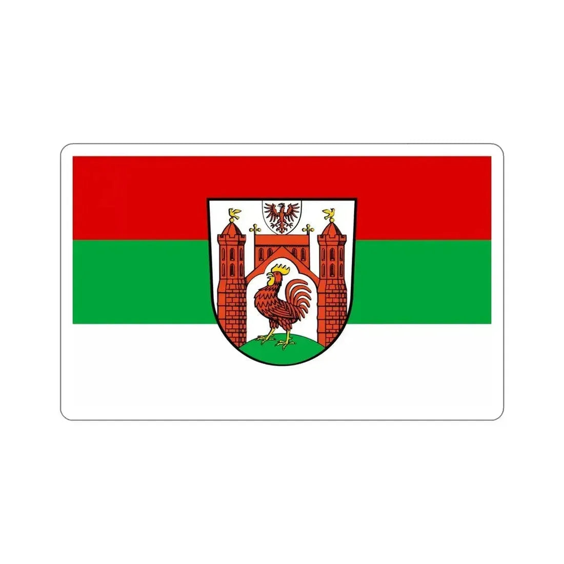 Flag of Frankfurt an der Oder Germany STICKER Vinyl Die-Cut Decal 6 Inch - The Sticker Space