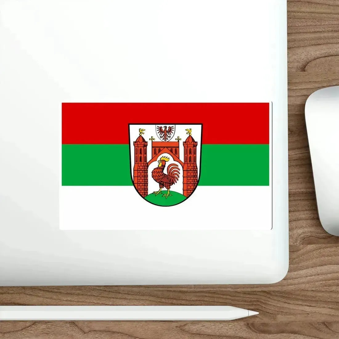 Flag of Frankfurt an der Oder Germany STICKER Vinyl Die-Cut Decal - The Sticker Space