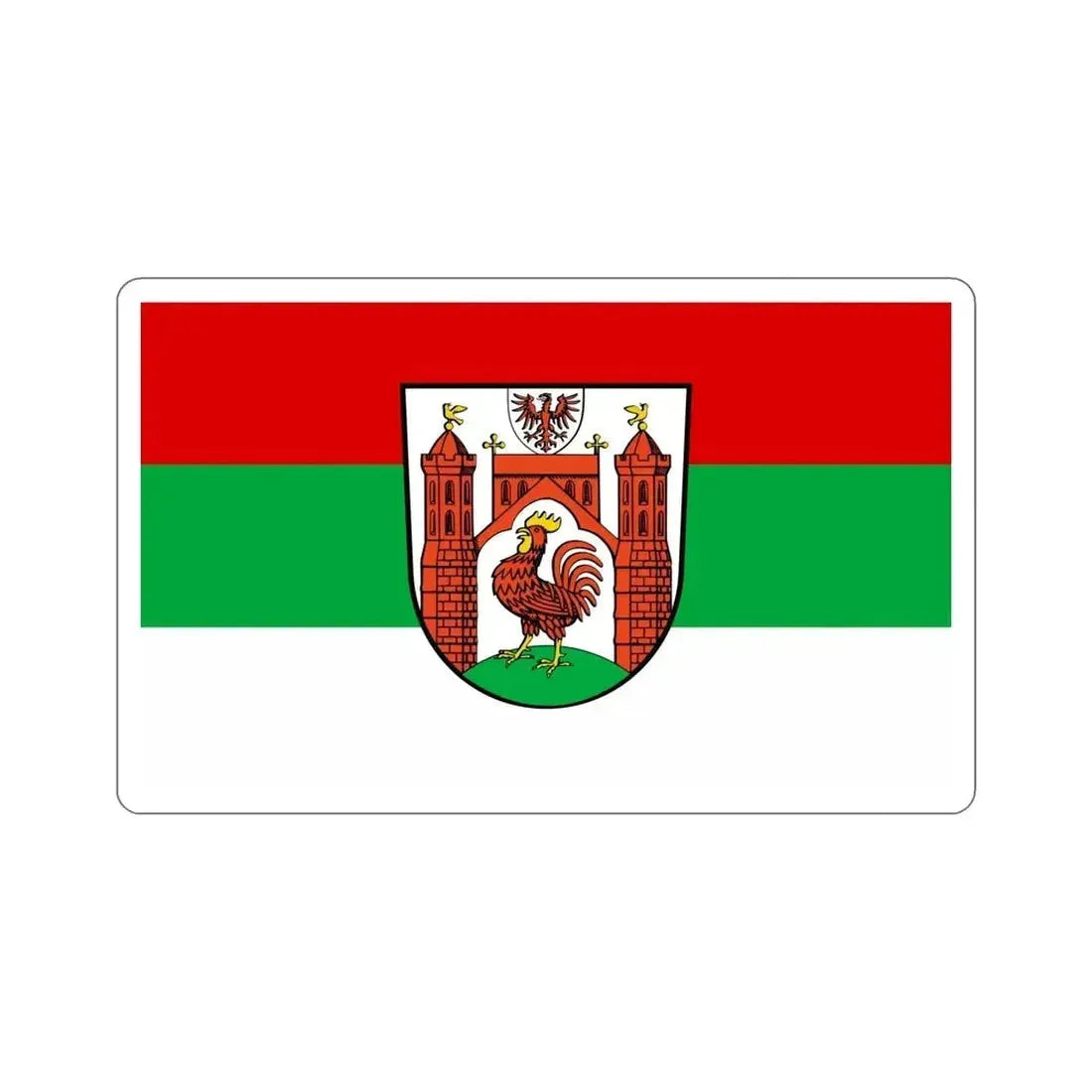 Flag of Frankfurt an der Oder Germany STICKER Vinyl Die-Cut Decal - The Sticker Space