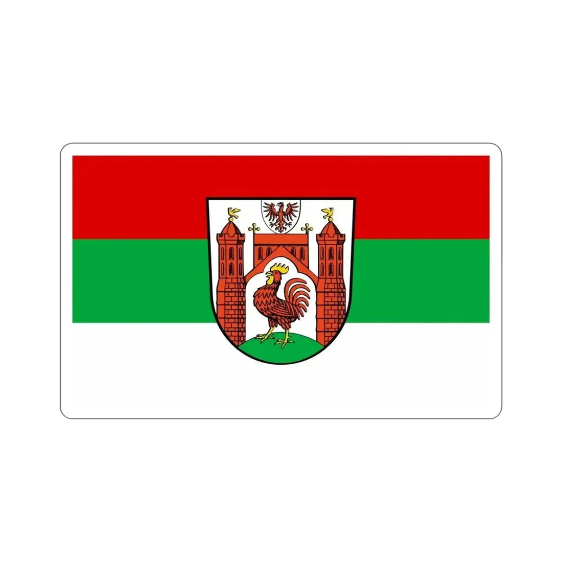 Flag of Frankfurt an der Oder Germany STICKER Vinyl Die-Cut Decal - The Sticker Space