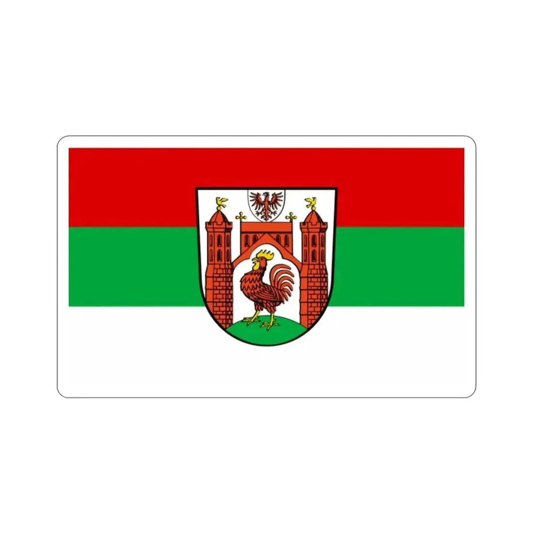 Flag of Frankfurt an der Oder Germany STICKER Vinyl Die-Cut Decal - The Sticker Space