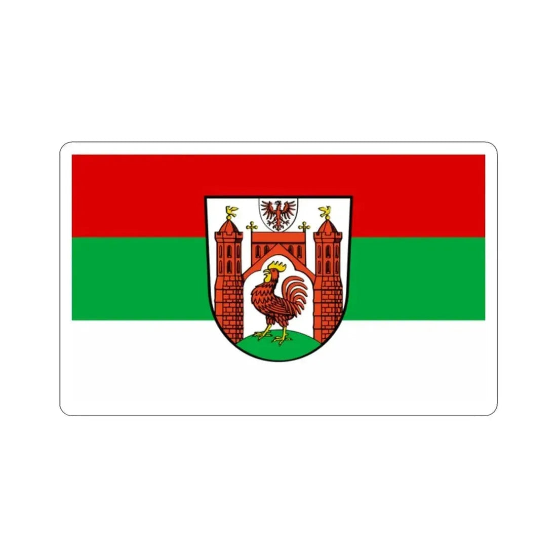 Flag of Frankfurt an der Oder Germany STICKER Vinyl Die-Cut Decal - The Sticker Space