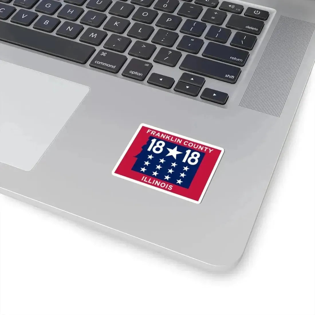 Flag of Franklin County Illinois (United States) STICKER Vinyl Kiss-Cut Decal - The Sticker Space