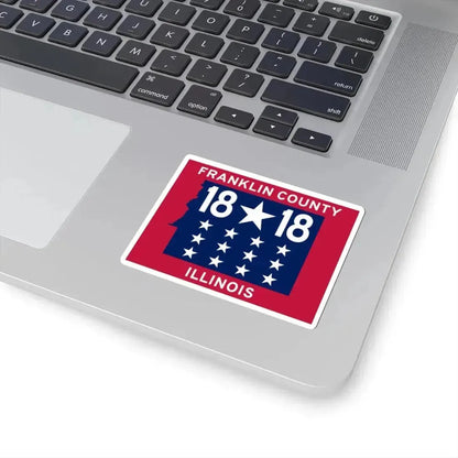 Flag of Franklin County Illinois (United States) STICKER Vinyl Kiss-Cut Decal - The Sticker Space