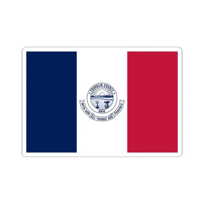 Flag of Franklin County Ohio (United States) STICKER Vinyl Kiss-Cut Decal 2 Inch White - The Sticker Space