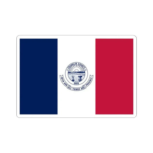 Flag of Franklin County Ohio (United States) STICKER Vinyl Kiss-Cut Decal 2 Inch White - The Sticker Space