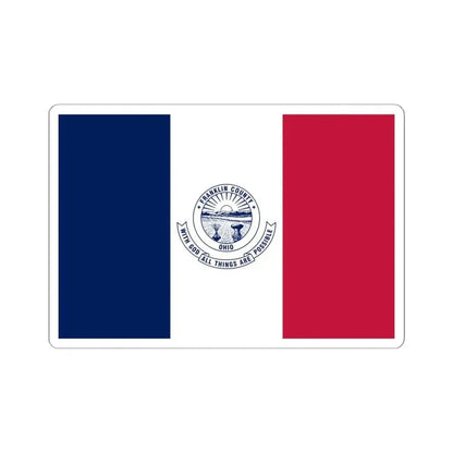 Flag of Franklin County Ohio (United States) STICKER Vinyl Kiss-Cut Decal 6 Inch White - The Sticker Space