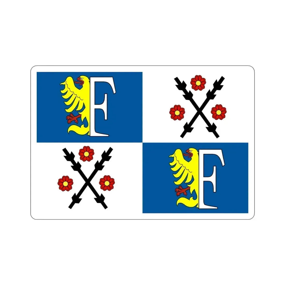 Flag of Frýdek Místek Czech Republic STICKER Vinyl Die-Cut Decal 4 Inch - The Sticker Space