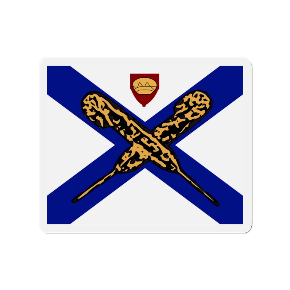 Flag of Fredericksburg Virginia - Die-Cut Magnet-2" x 2"-The Sticker Space