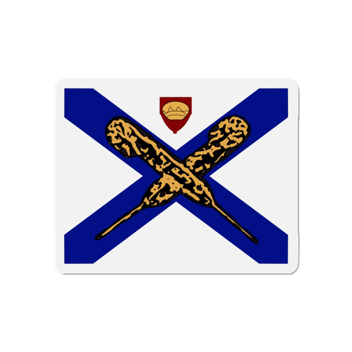 Flag of Fredericksburg Virginia - Die-Cut Magnet-5" x 5"-The Sticker Space