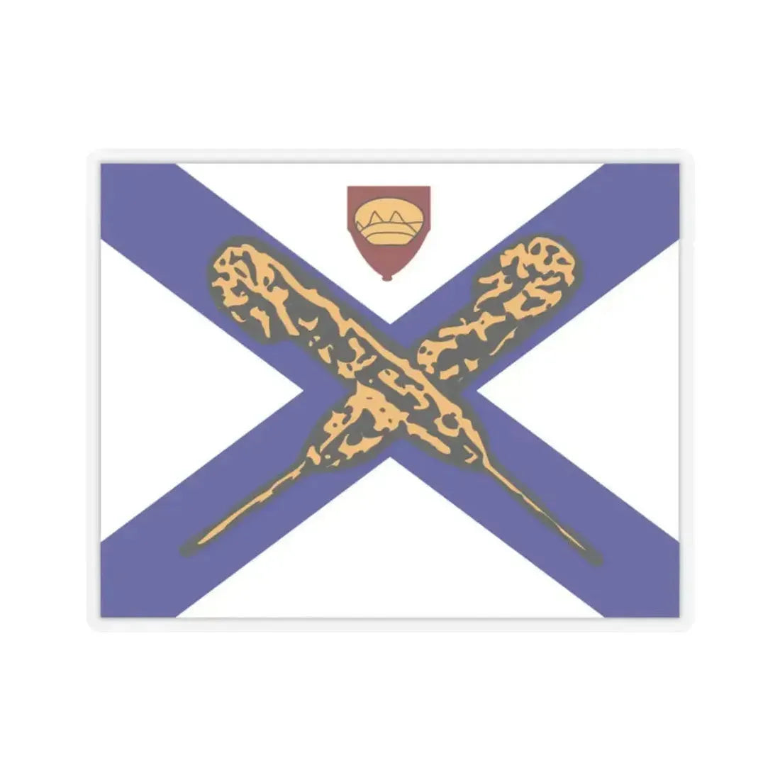 Flag of Fredericksburg, Virginia - STICKER Vinyl Kiss-Cut Decal 2 Inch Transparent - The Sticker Space