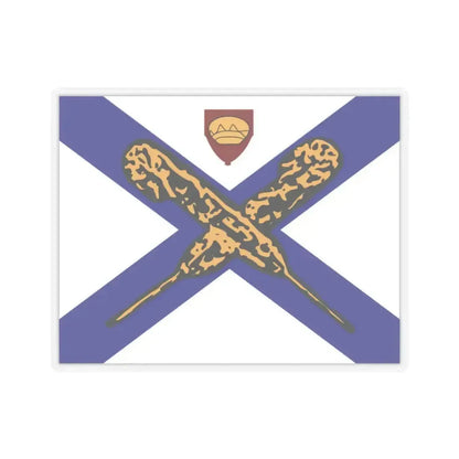 Flag of Fredericksburg, Virginia - STICKER Vinyl Kiss-Cut Decal 2 Inch Transparent - The Sticker Space