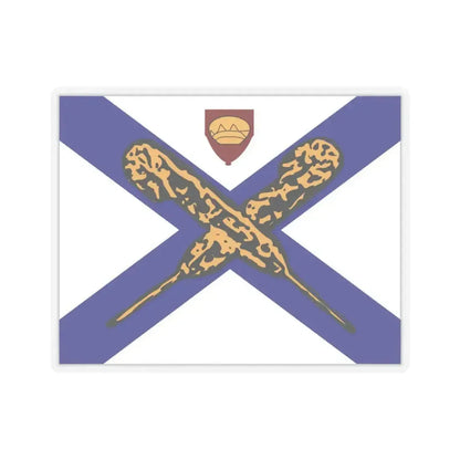 Flag of Fredericksburg, Virginia - STICKER Vinyl Kiss-Cut Decal 3 Inch Transparent - The Sticker Space