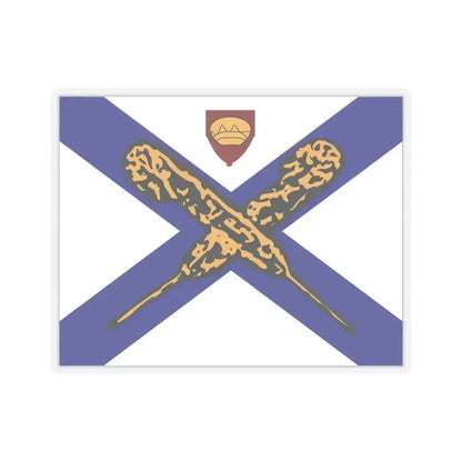 Flag of Fredericksburg, Virginia - STICKER Vinyl Kiss-Cut Decal 4 Inch Transparent - The Sticker Space