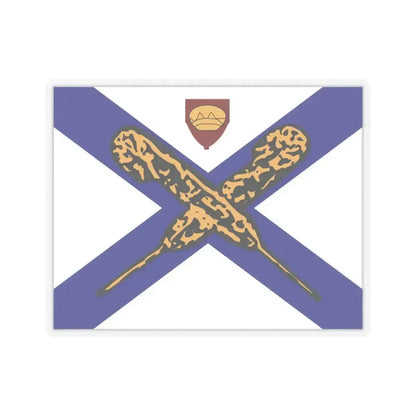 Flag of Fredericksburg, Virginia - STICKER Vinyl Kiss-Cut Decal 6 Inch Transparent - The Sticker Space