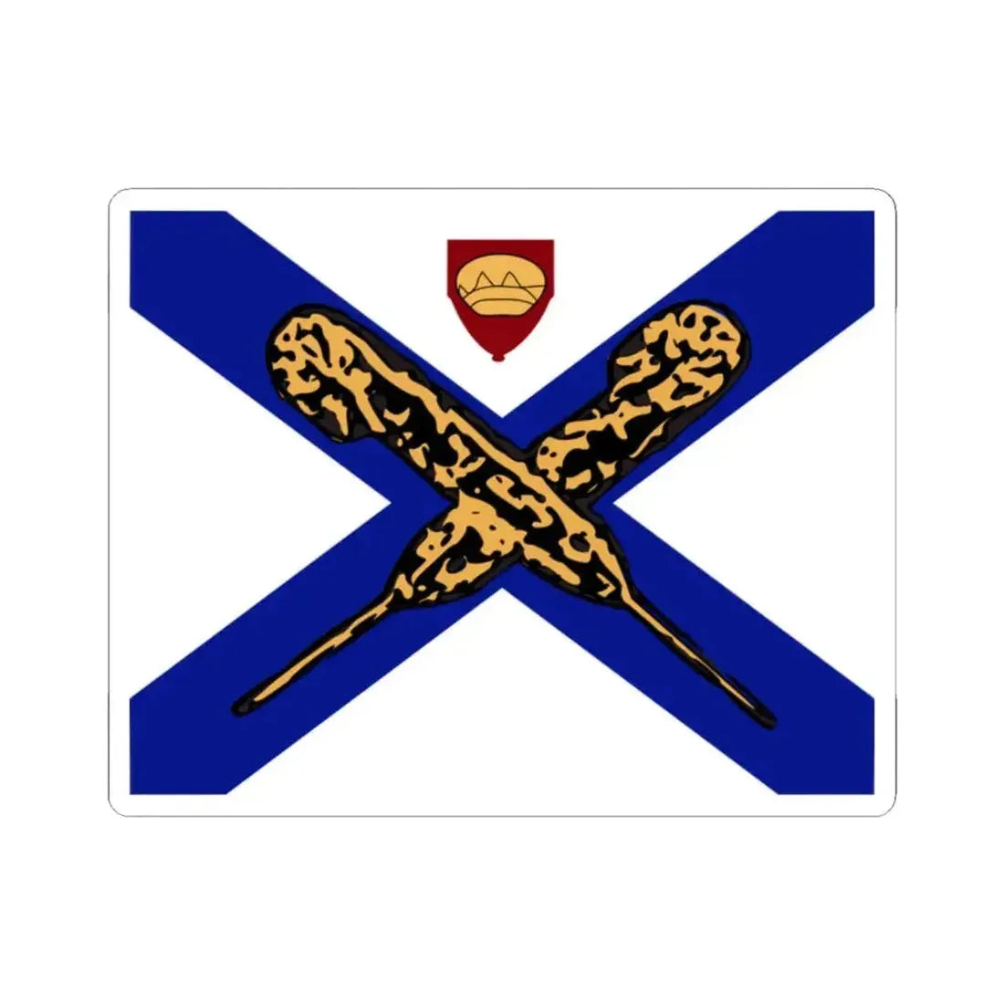 Flag of Fredericksburg Virginia (United States) STICKER Vinyl Kiss-Cut Decal 2 Inch White - The Sticker Space