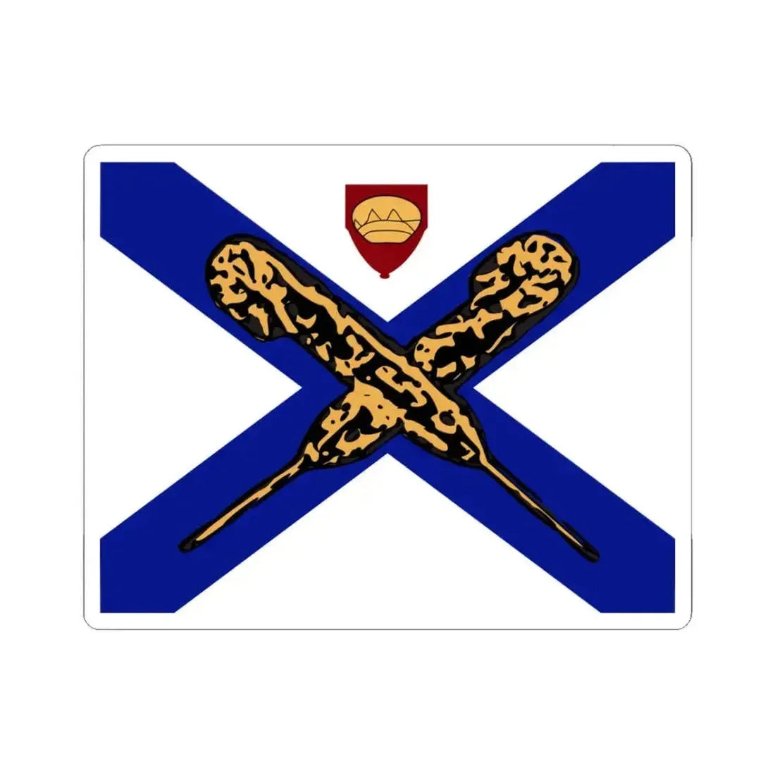 Flag of Fredericksburg Virginia (United States) STICKER Vinyl Kiss-Cut Decal 3 Inch White - The Sticker Space