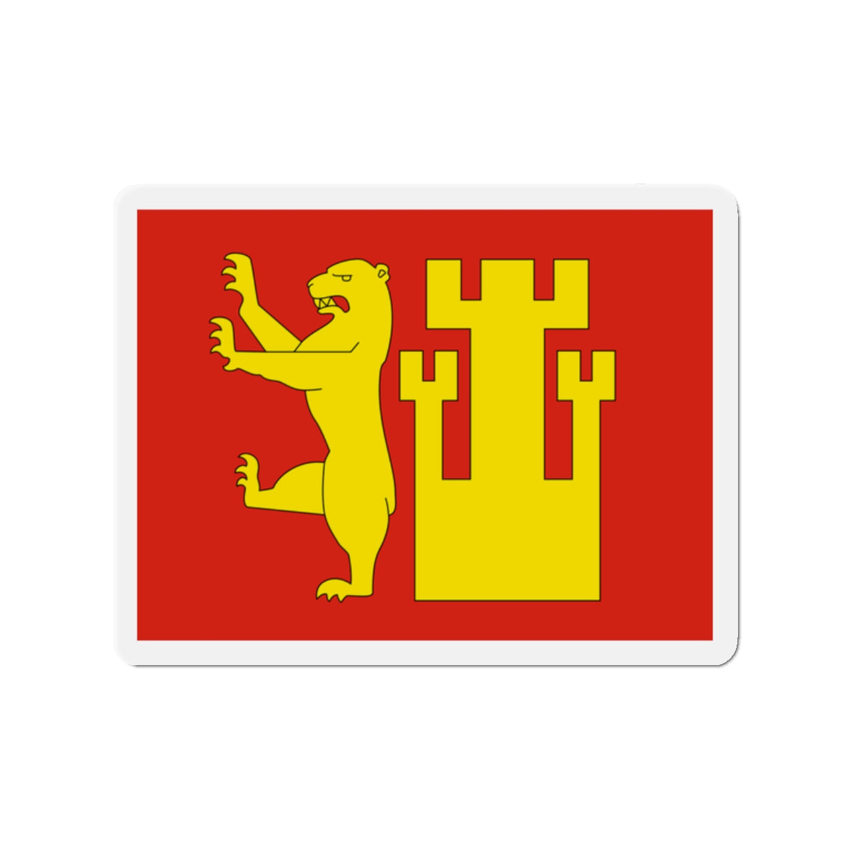 Flag of Fredrikstad Viken Norway - Die-Cut Magnet-2" x 2"-The Sticker Space