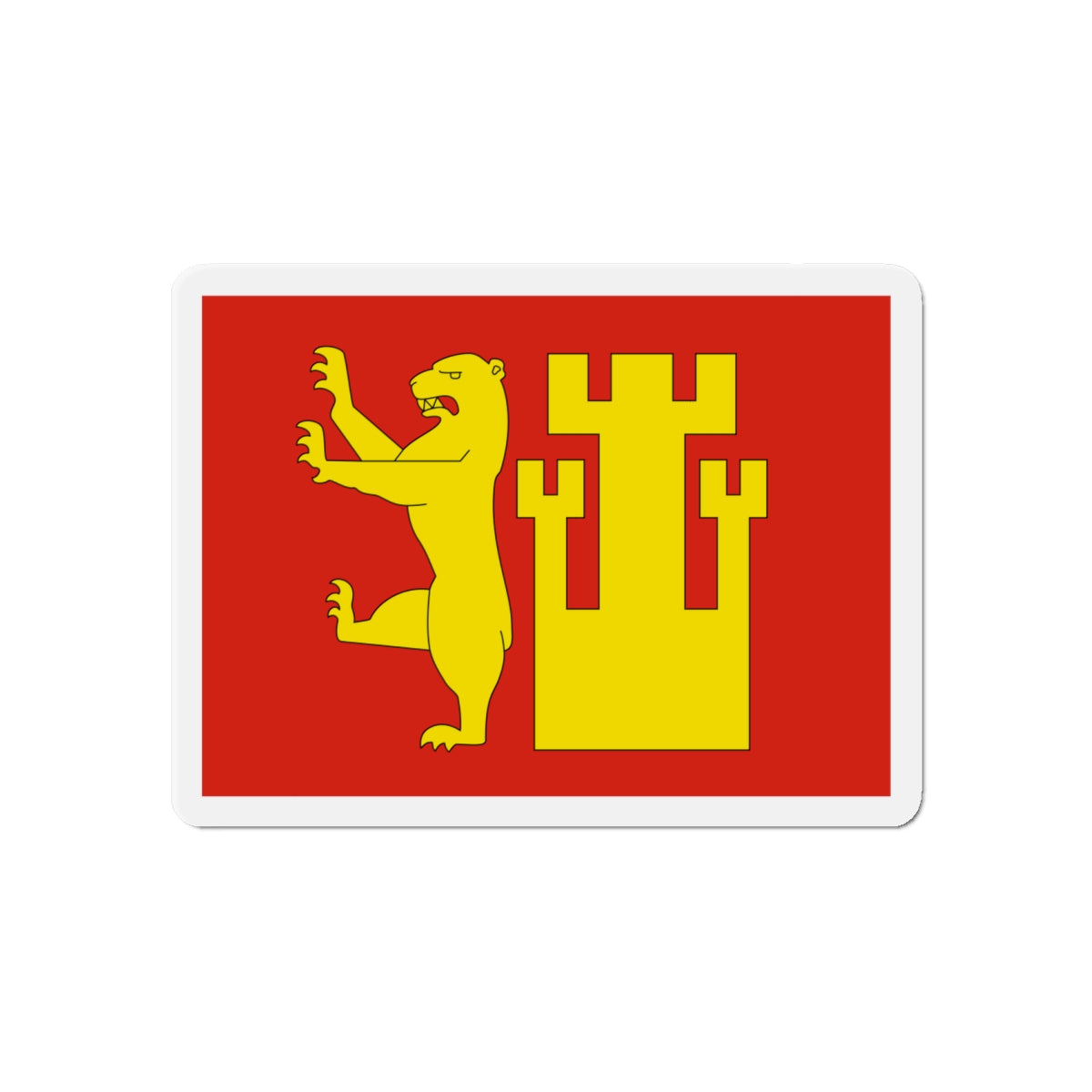 Flag of Fredrikstad Viken Norway - Die-Cut Magnet-6 × 6"-The Sticker Space