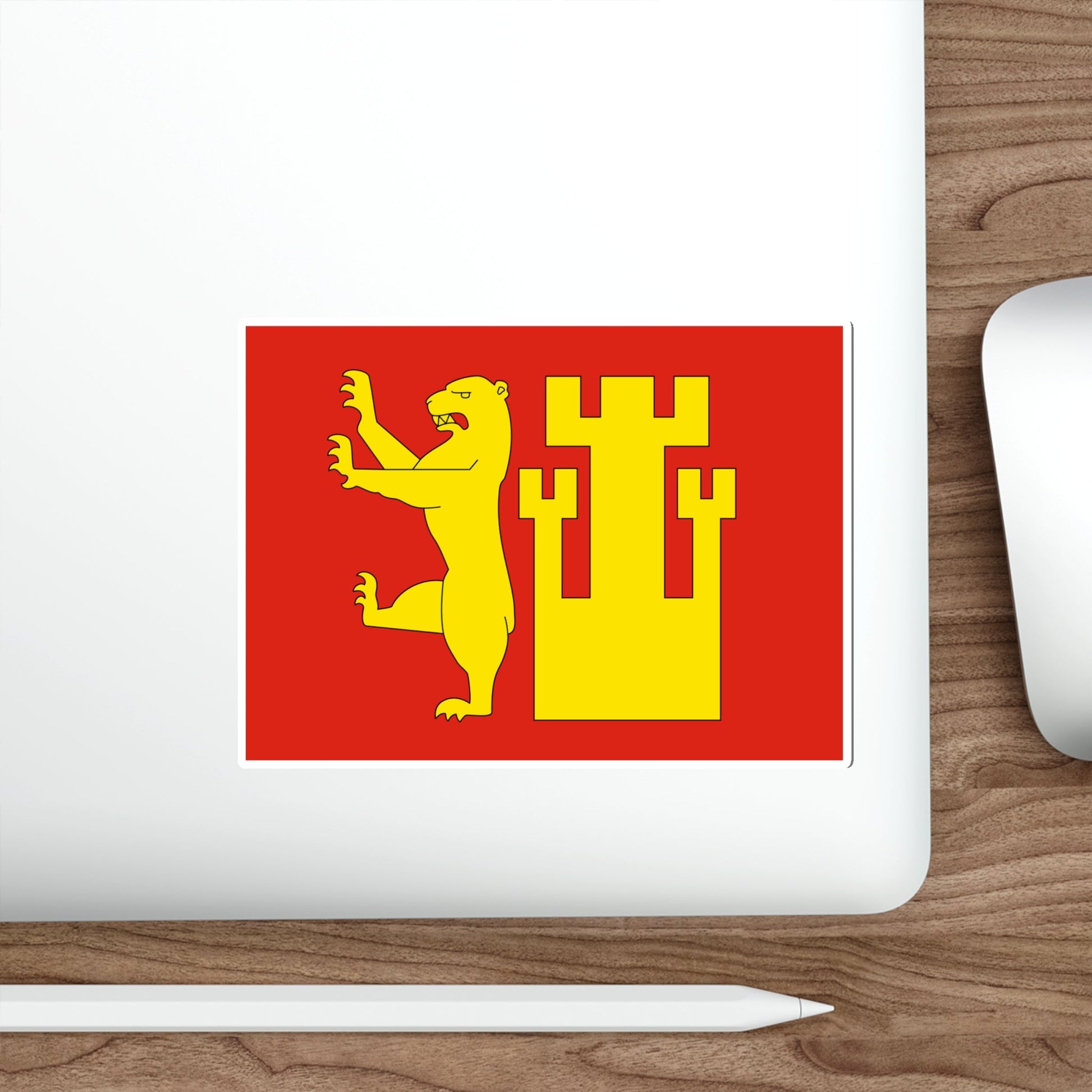 Flag of Fredrikstad Viken Norway STICKER Vinyl Die-Cut Decal-The Sticker Space