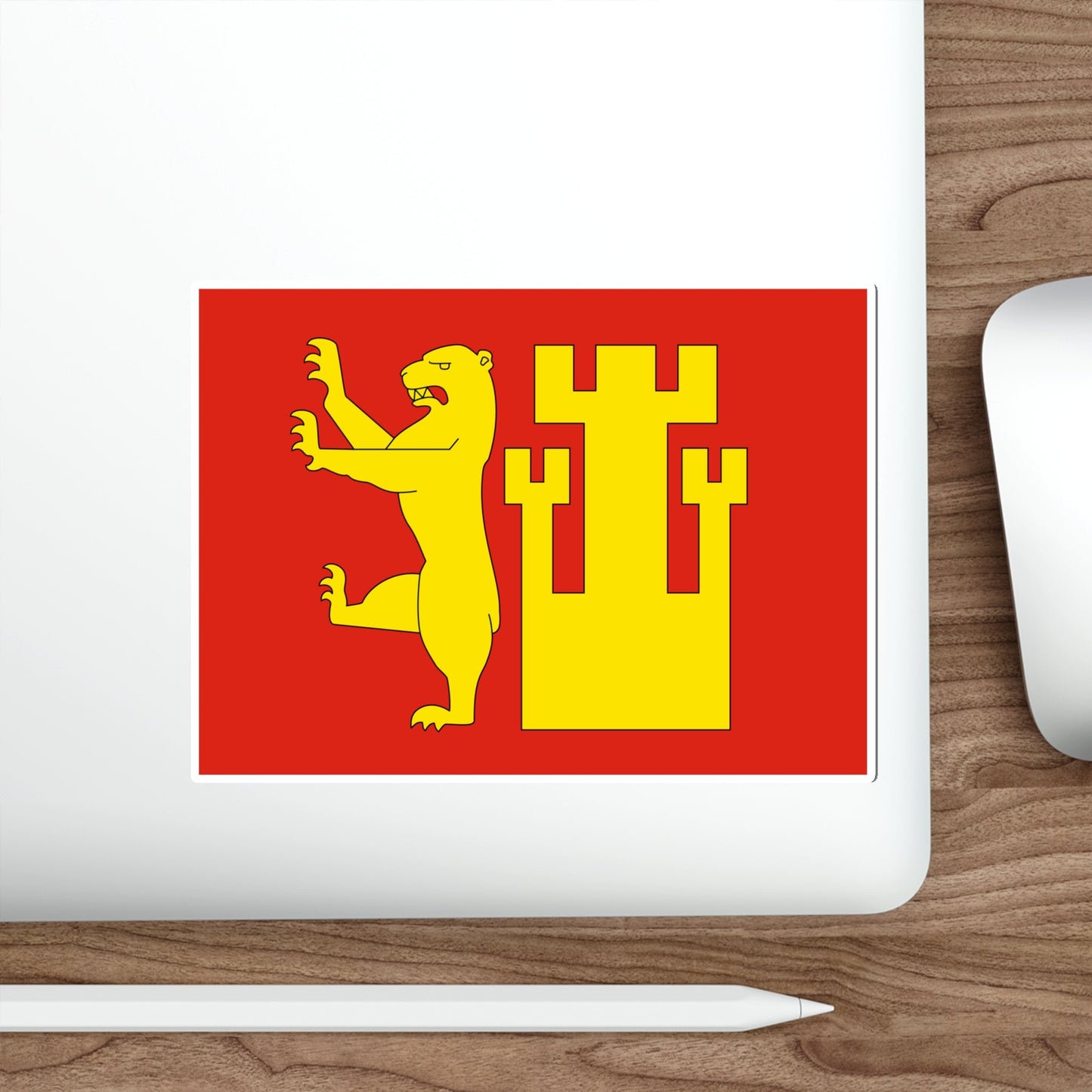 Flag of Fredrikstad Viken Norway STICKER Vinyl Die-Cut Decal-The Sticker Space