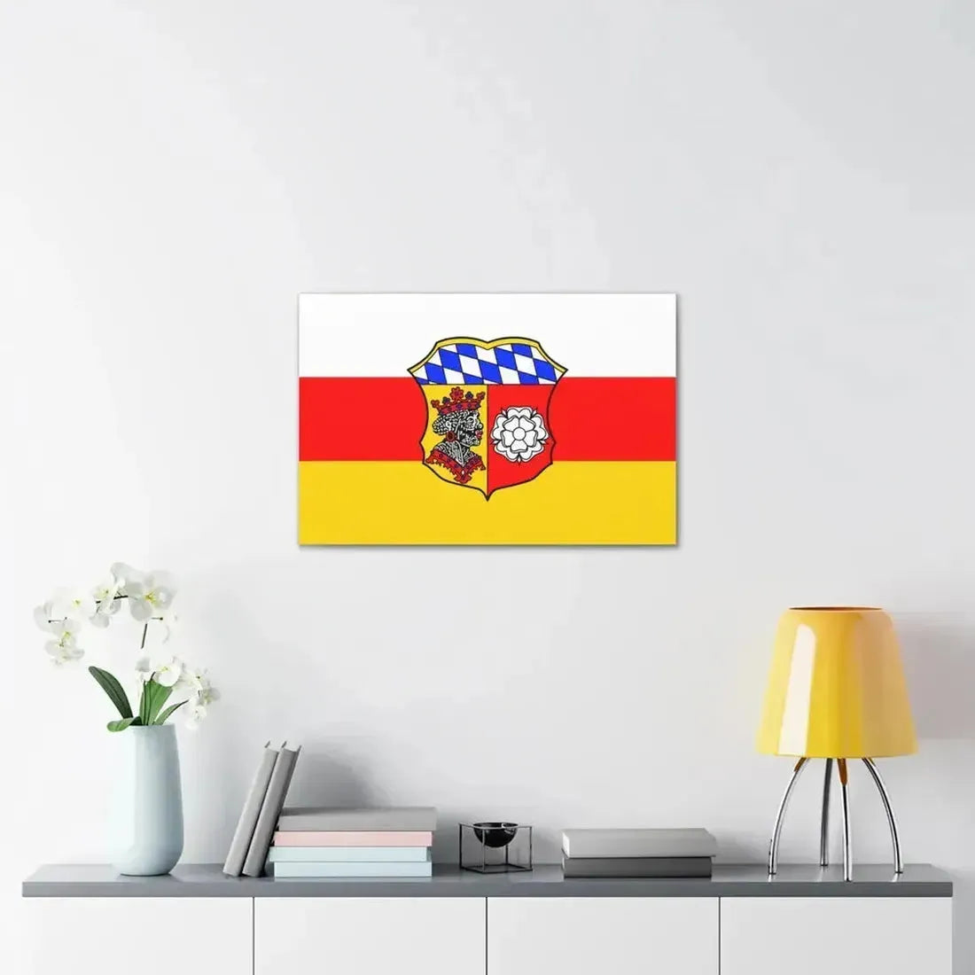 Flag of Freising Germany - Canvas Wall Art - The Sticker Space