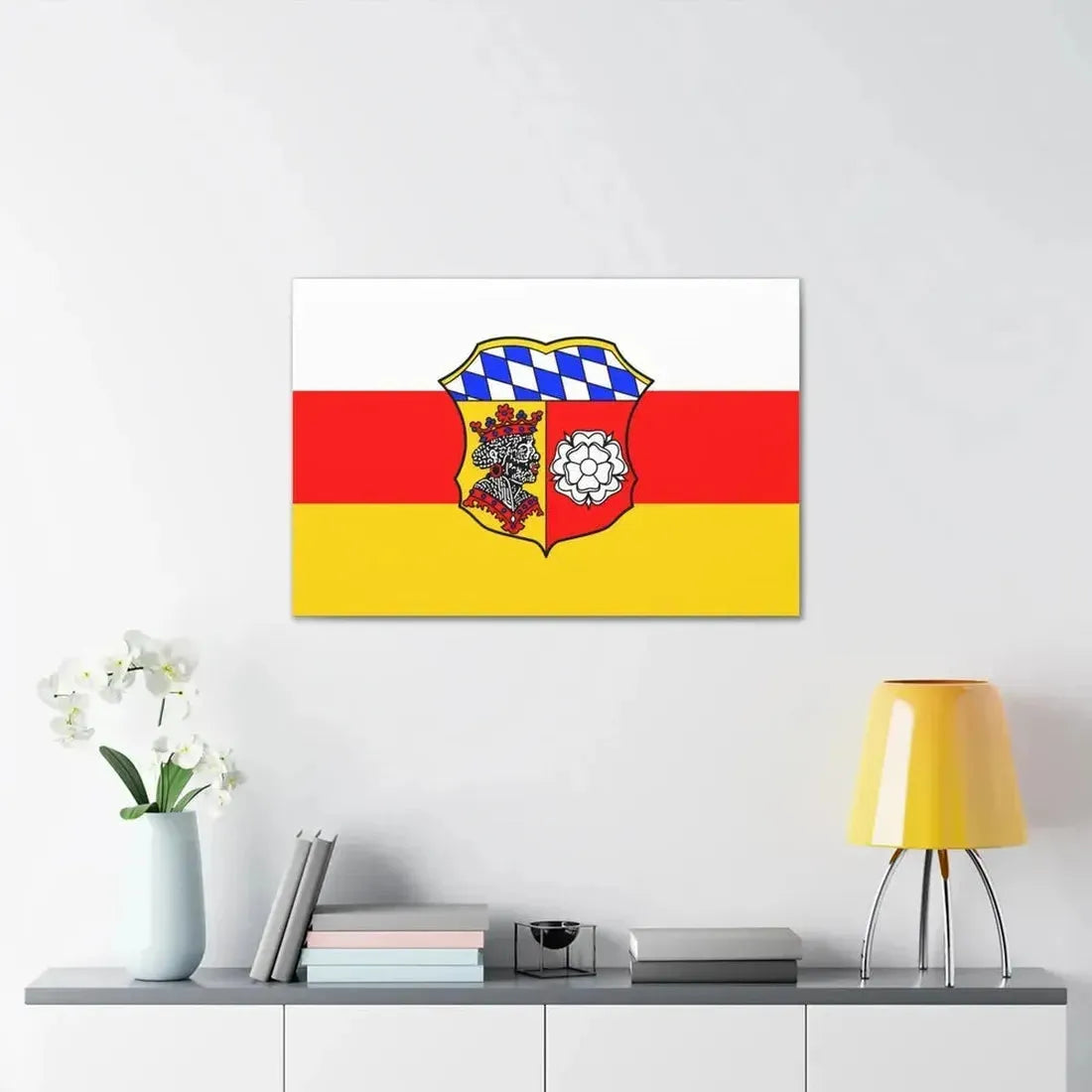 Flag of Freising Germany - Canvas Wall Art - The Sticker Space