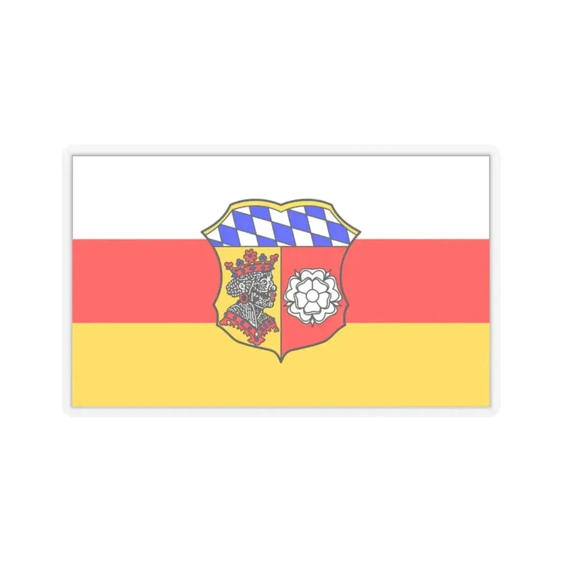 Flag of Freising Germany - STICKER Vinyl Kiss-Cut Decal 3 Inch Transparent - The Sticker Space