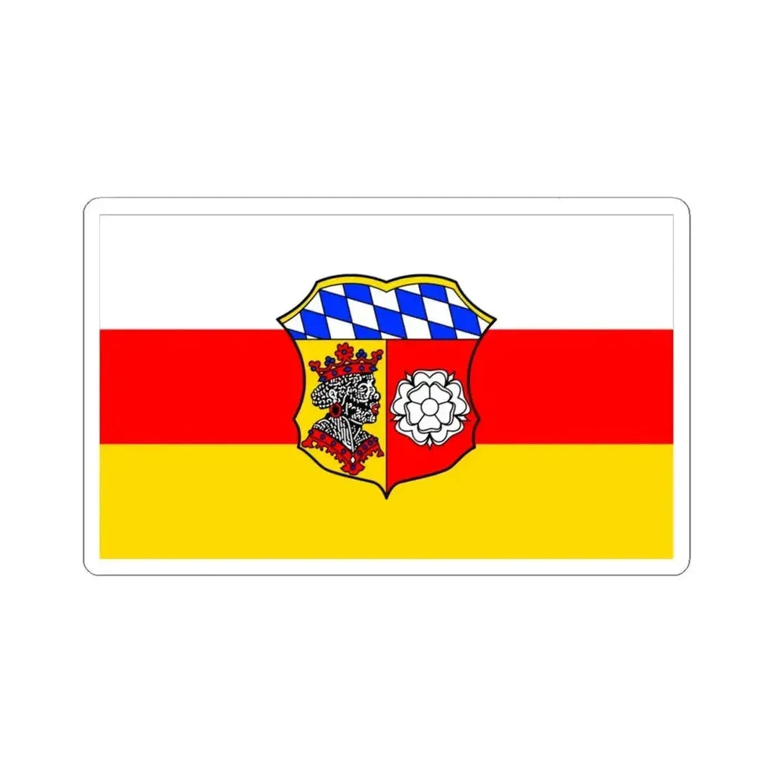 Flag of Freising Germany - STICKER Vinyl Kiss-Cut Decal 4 Inch White - The Sticker Space