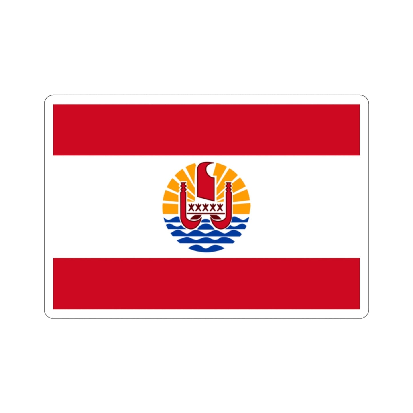 Flag of French Polynesia STICKER Vinyl Die-Cut Decal-2 Inch-The Sticker Space