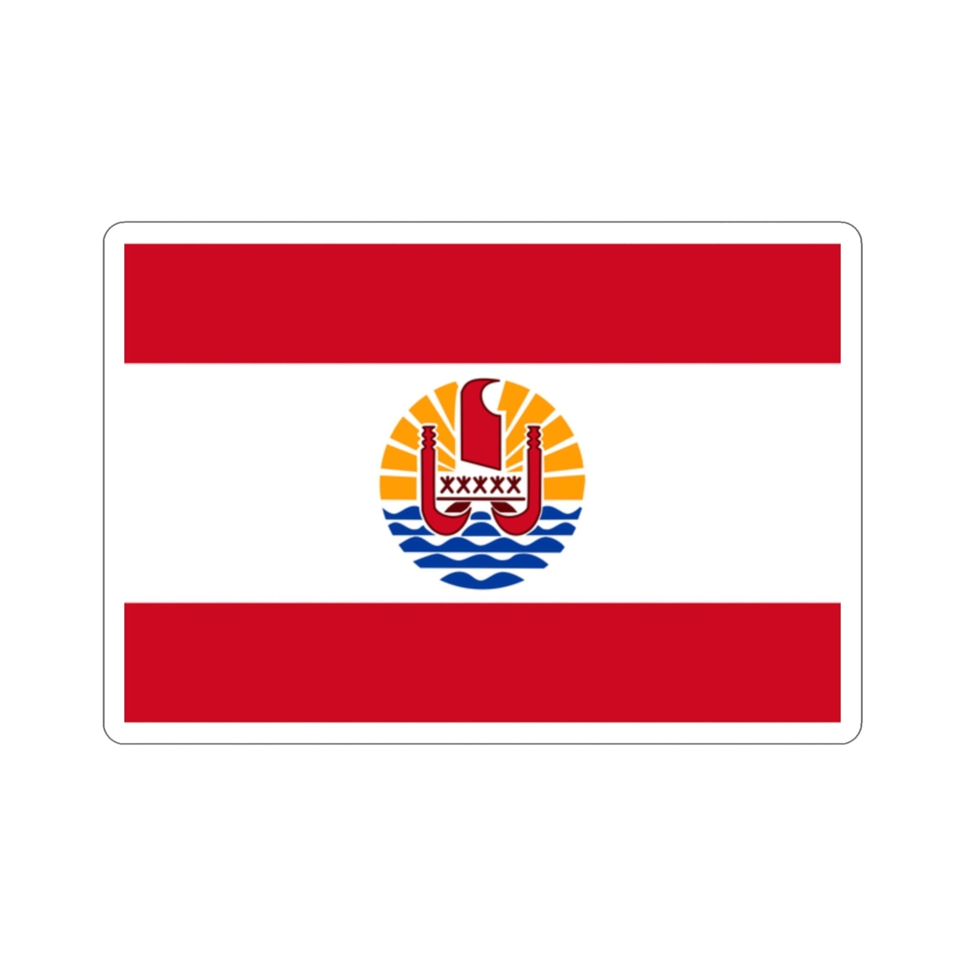 Flag of French Polynesia STICKER Vinyl Die-Cut Decal-2 Inch-The Sticker Space