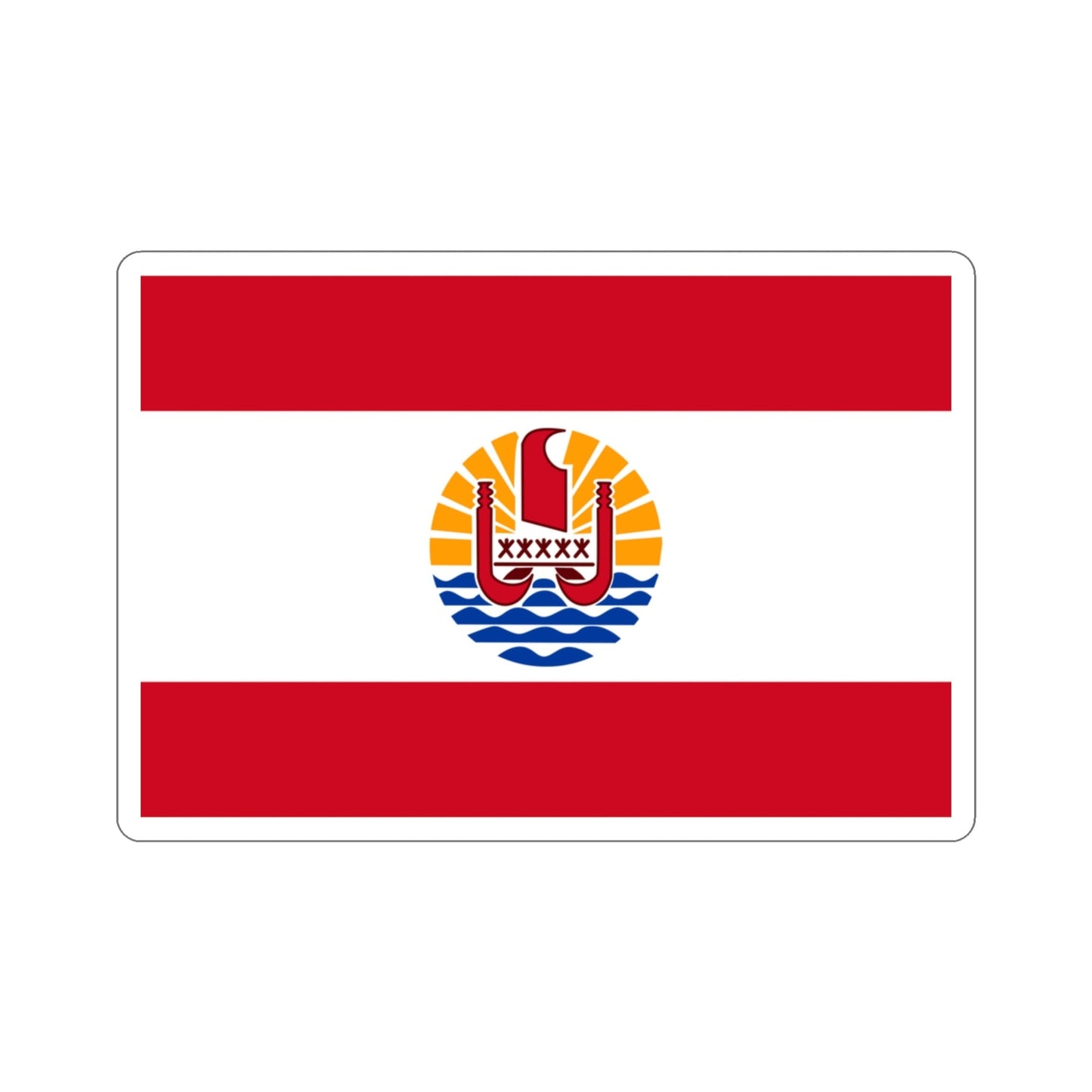 Flag of French Polynesia STICKER Vinyl Die-Cut Decal-3 Inch-The Sticker Space