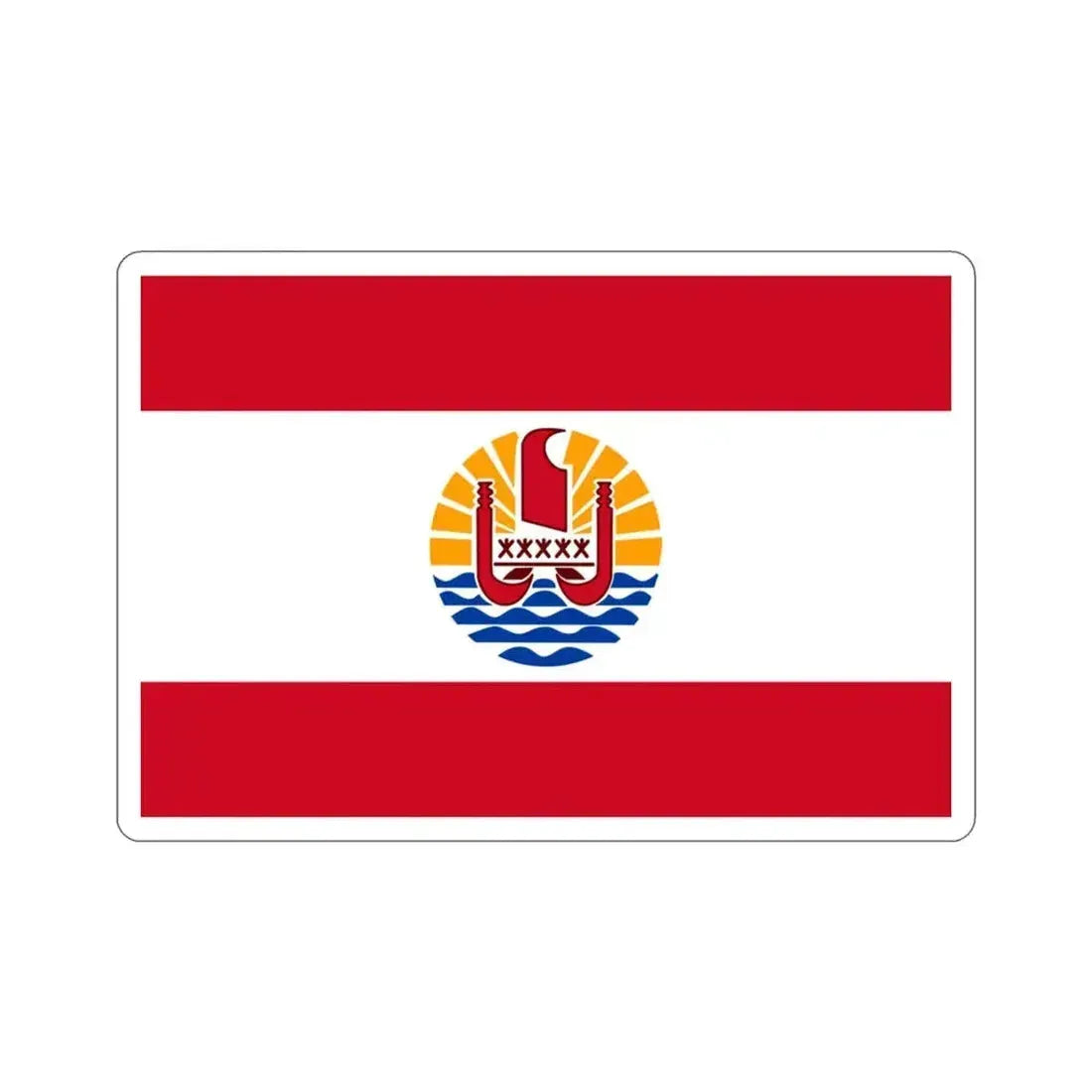 Flag of French Polynesia STICKER Vinyl Die-Cut Decal 3 Inch - The Sticker Space